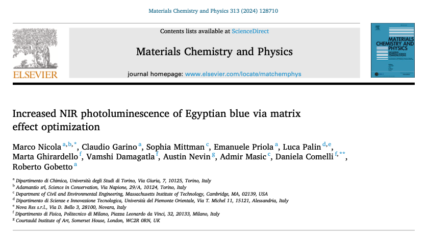 Increased NIR photoluminescence of Egyptian blue via matrix effect optimization